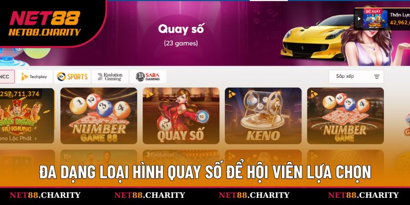 Đa dạng loại hình quay số để hội viên lựa chọn