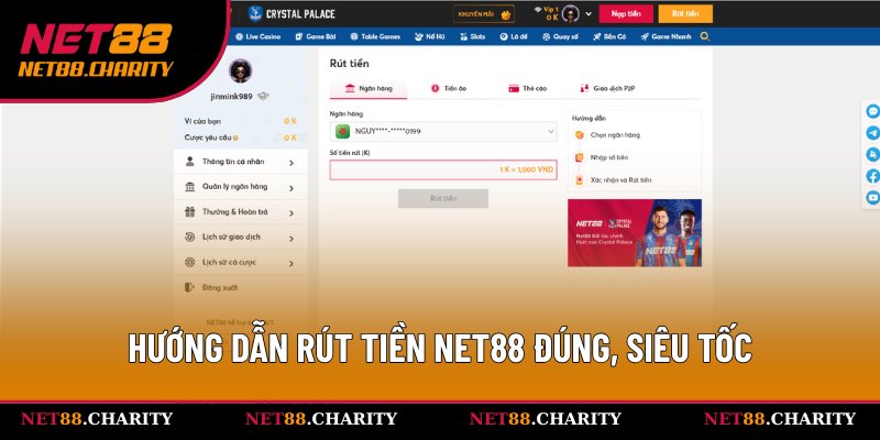 Chia sẻ 4 cách rút tiền Net88 chuẩn xác